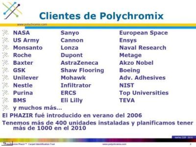 Clientes de Polychromix incluyen: